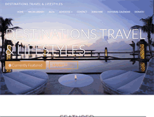 Tablet Screenshot of destinationstravelmagazine.com
